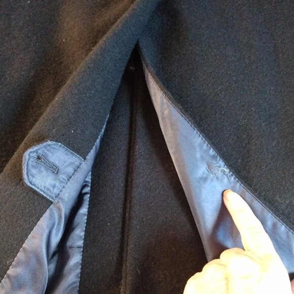 Men's Big & Tall 100% Wool Overcoat Black 2XLT/52L Czechoslovakian Heavyweight - Picture 11 of 16